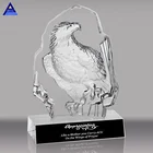 Awards Crystal Model For Animal Shape And Flying Clear Glass Noble Eagles Trophy