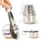 Stocked Stainless Steel Measuring 7 Piece Set 18/8 Stainless Steel Measuring Cups Set