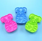 Pet Cartoon Mini Rubber Comb Fur Remover Brush Cleaning Massage for Dogs Cats