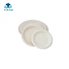 10 Inch Brownish Custom Design Biodegradable Disposable Round Paper Plates and Trays Tableware