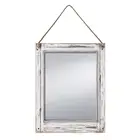 Big wood wall mirror rustic frame for Home & Garden