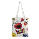 Factory Direct Sale Folding Shopping Canvas Bag Cartoon Cotton Canvas Tote Bag