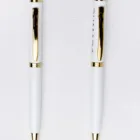 good writing white exquisite customized promotion metal twist ballpen