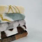 custom 100% polyester fabric furry rabbit fur for clothes