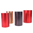 P00 Aluminum alloy portable travel tea tin box coffee bean can sealed storage metal caddie stainless steel custom tea cans