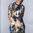 Wholesale acid wash t shirts garment dyed t-shirt 100% cotton tie dyed tshirts men