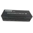 2input 4 output audio output V2.0 4Kx2K@60hz 2X4 HDMI switcher HDMI splitter 4k