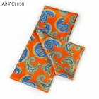 Amazon Brand Aimpellor Screen Printing Man Fashion Paisley Floral OEM Designer Scarf