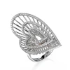 Kenturay SR01161 925 Sterling Silver 5A Cz Jewelry heart shape rings