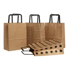 Offset Printing Paper Bag with Wholesale Custom Packaging Craft Brown Kraft Paper Shopping Bag with Handle