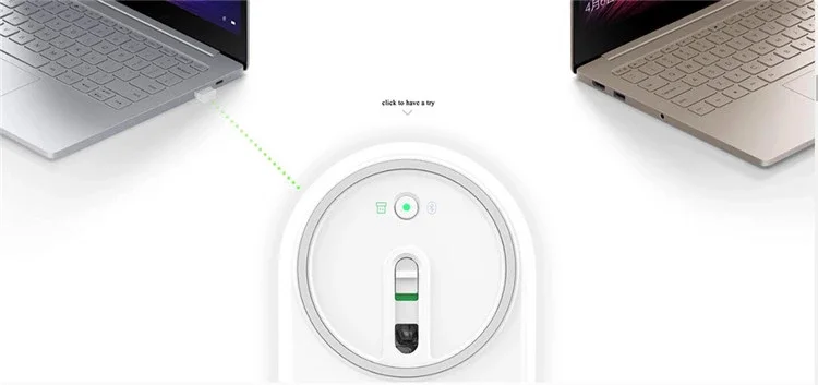 Wholesale Xiaomi Mi USB 2.4GHz WiFi Bluetooth 4.0 Dual Connection Mini Wireless Portable Mouse