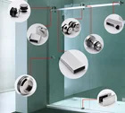 Frameless Tempered Glass Sliding Shower Door System