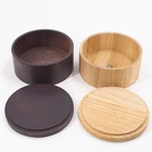 Custom Round Shape Wooden Storage Box With Lids