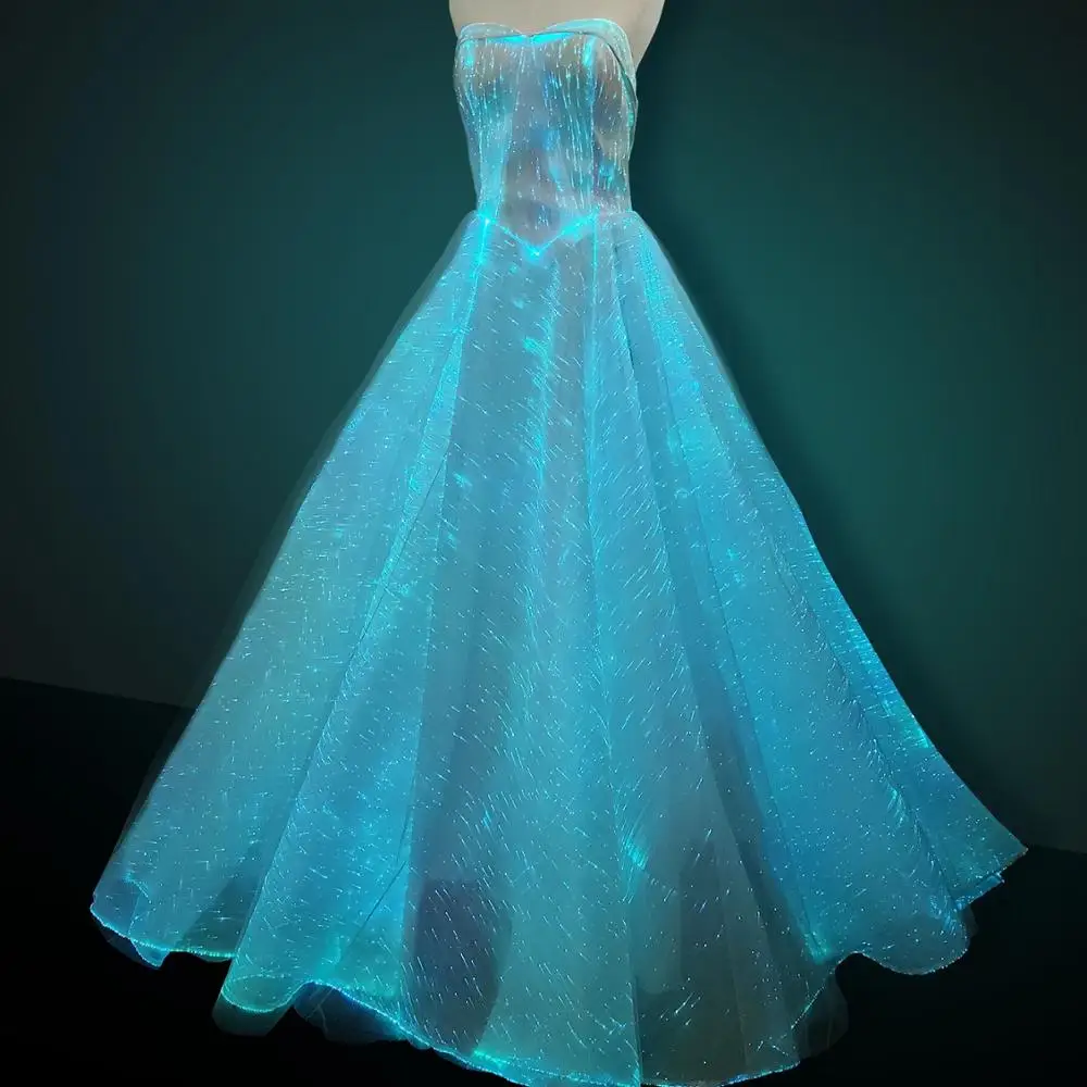 Fashion Hotsale Rgb Led Light Up Glow In The Dark Luminous Fabric