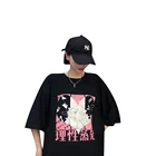 Harajuku Japanese Girl Heart Print Women T-shirt Summer Short Sleeve Top Tees Loose Female T Shirts