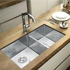 High quality custom design rv undermount double bowl 304 stainless steel kitchen sink with good prices
