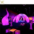 Outdoor white large inflatable wedding party tent with LED lights