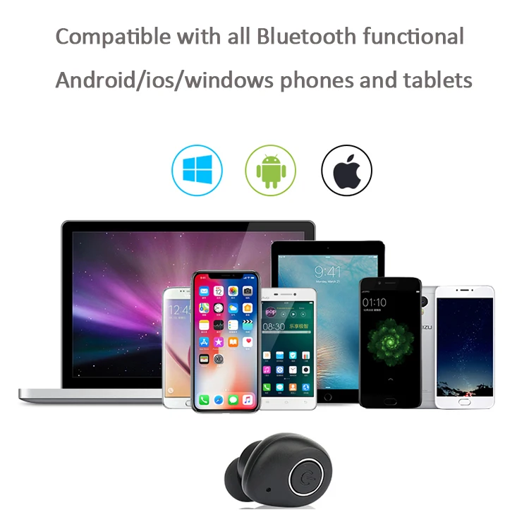 High Quality V11 TWS Sport Headphone Noise Cancelling Wireless Earbuds Hifi Stereo Bluetooth Headset - ANKUX.COM