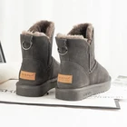 Leather Snow Boots 2019 Autumn Winter New Short Leather Thick Snow Boots for Women