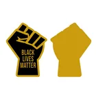 Gold Lapel Enamel Pins In Stock Custom Zinc Alloy Metal Enamel Lapel Pin Black Lives Matter Gold Plated
