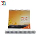New Custom Creative Desk Paper Table Monthly Calendar Flip Spiral Tent Calendar With Notepad