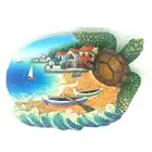 Custom Souvenir Gift Craft Refrigerator Resin Sea Turtle Gold Fridge Magnet