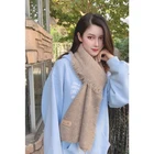 Fashion scarf pashminas burrs warm fashion long plain chunky scarf custom winter knitted Ladies scarf
