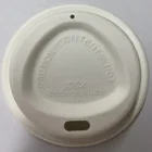 80mm 90mm Compostable molded pulp cup lid sugarcane bagasse paper coffee cup cover