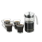 Coffee tea sets stainless french press coffee filter 600ml with 4 cups