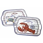 Professional Manufacturer Food Serving Plastic Melamine Trays Cheap Plastic Serving Tray With Handle