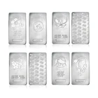 wholesale business gift customized fine .999 pure silver 1 troy ounce bar coin solid silver plated 1 oz souvenir bullion bars