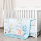 Children Bedding Set Floral Printed Children Bedding Set Baby Organic Cotton Crib Bedding Set