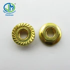 DIN 6923 M8 Brass Serrated Hex Flange Nut Manufacturer