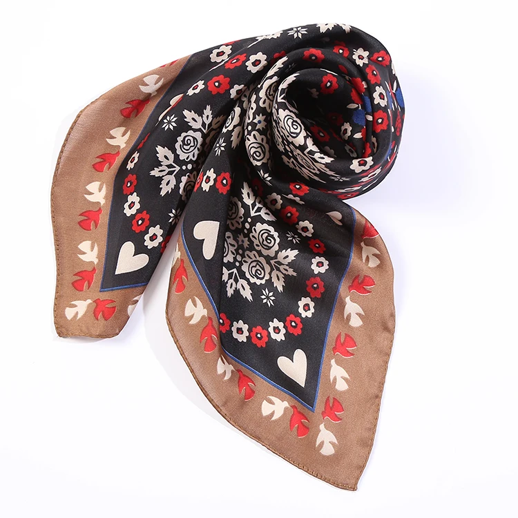 Fashion Korean Style FENNYSUN  70*70cm Small Square Scarf Wild Professional Flight Attendant  Decorative Fashion Banda Lady