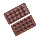 15 cavity small rose flowers silicone cake chocolate mold