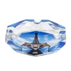 3D Fashion Personality High grade wholesale Crystal Glass Customisable patterns Octagon Ashtray