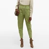 Pockets Cargo Trousers Zip Leg Tapered Cotton Canvas Utility Pants