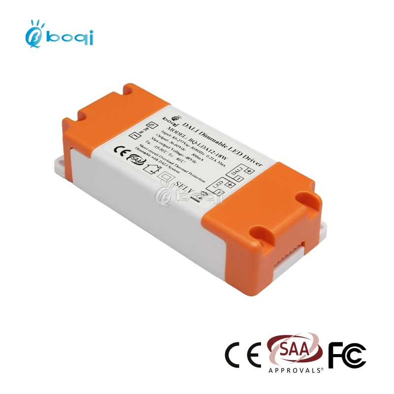 boqi DALI dimmable led driver 42v 400ma 18w dimming led driver with CE SAA