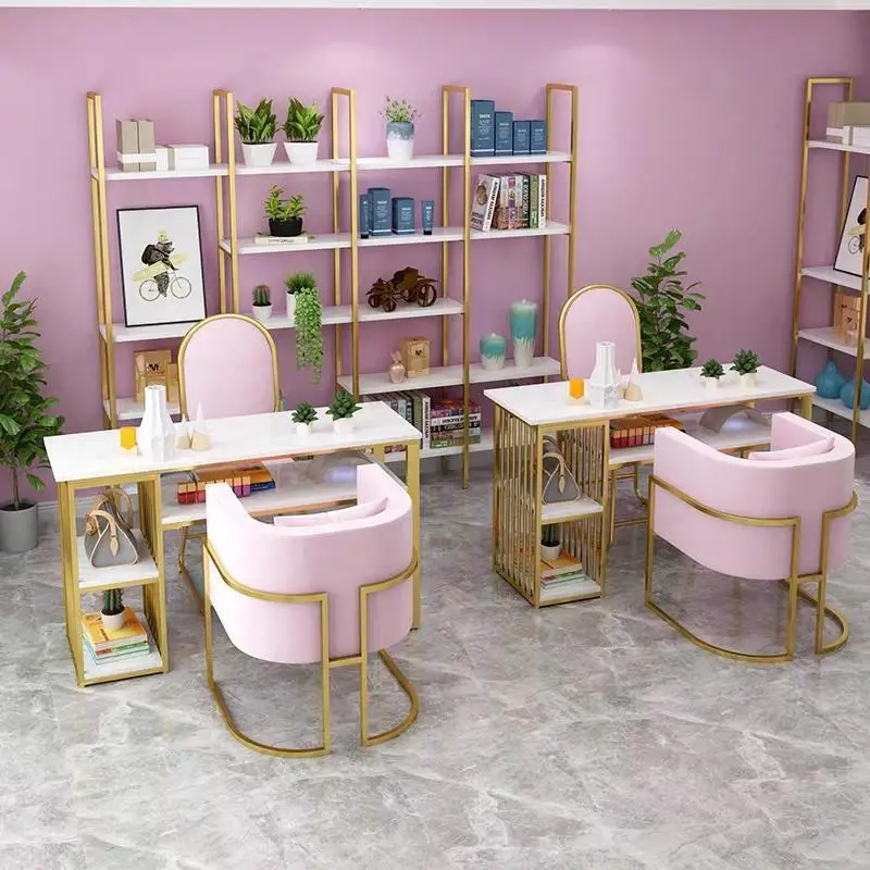 Beauty salon furniture modern ins style marble manicure nail table