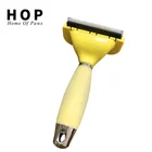 Silicone Handle Wholesale Custom Pet Deshedding Brush Double Blades Pet Grooming Comb Tool For Dog And Cats