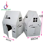 Factory custom beautiful children DIY handmade doodle toy house toy paper house