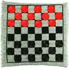Giant Checkers, 3-in-1 Jumbo Checkers Rug Checkers Board Game with Super Tic Tac Toe Set