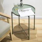 Design Coffee Table Coffee Table Tray Nordic Modern Design Detachable Tray Round Metal Foldable Coffee Table