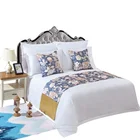 Luxury hotel four piece solid color polyester sateen comfort 4 star twin hotel bedding sets