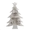 Fancy house christmas unique wooden arts and crafts decoration led lights
