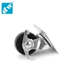 50mm diameter 55kg load light duty black soft rubber furniture wheel castor wholesale