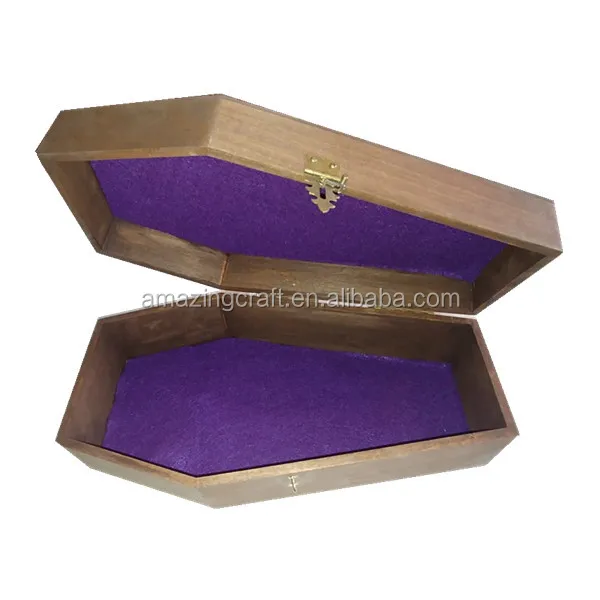 wholesale plain natural color wooden coffin box perfect for gift