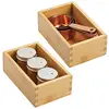 Bamboo Kitchen Cabinet Drawer Organizer Tray Bin, Eco-Friendly, Multipurpose, Use in Drawers, on Countertops, Shelves.