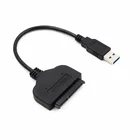 2.5" inch 7+15pin 22Pin HDD SSD External Hard Drive Adapter data Cable USB 3.0 to SATA Converter