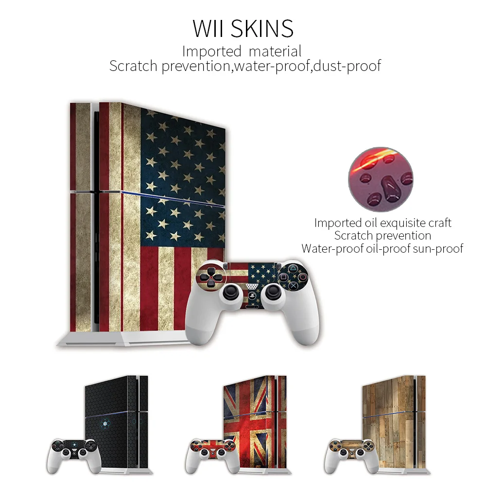 Boer camouflage design cover decal skin stickers for Sony PS4 playstation 4